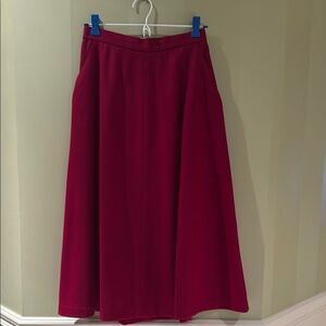 Koret Red A-Line Midi Skirt Women's Size 10 Work or Cocktail